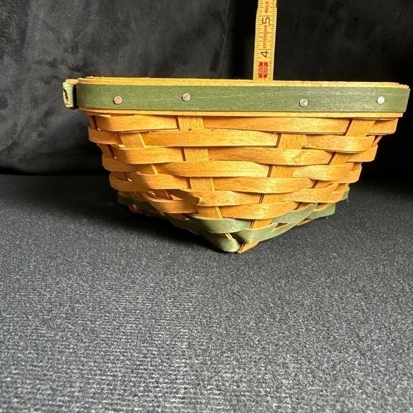 Longaberger St‎ Patricks lucky twist basket protector liner lid Shamrock knob - Picture 13 of 14